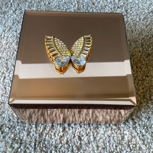 Pink Glass Jewelry Box